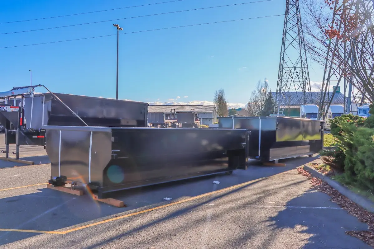 Roll-off dumpster ready for waste disposal at job site for Estate Cleanout Dumpster Rental in Blaine